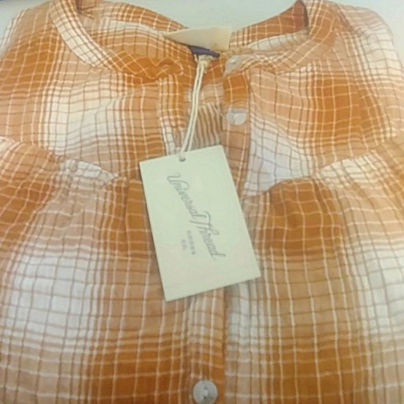 Universal Thread Women's 100% Cotton Plaid Blouse, XS - Picture 3 of 4